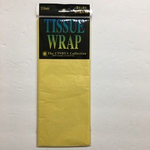Cindus 10 Sheets Yellow Tissue Wrap 20”x26”
